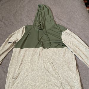 Mens Large RW-&o Green/Grey Hoodie